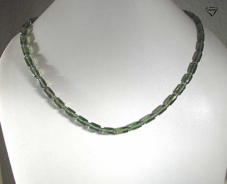 Moldavite Necklace facetted