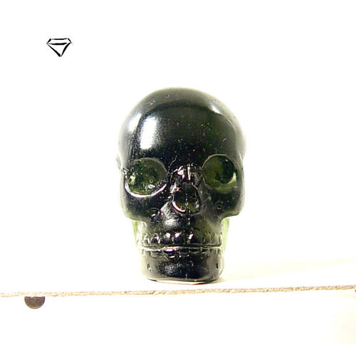Moldavite Skull